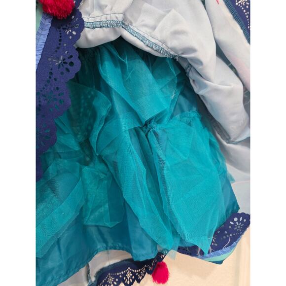 Disney Maribel Encanto Costume Girls 10/12 w/ Glasses Earrings Handbag Tulle - Picture 5 of 8
